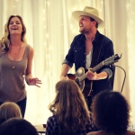 Native Run's Rachel Beauregard and Bryan Dawley performing at our house party.