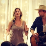 Native Run's Rachel Beauregard and Bryan Dawley performing at our house party.