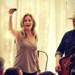 Native Run's Rachel Beauregard and Bryan Dawley performing at our house party.