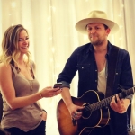Native Run's Rachel Beauregard and Bryan Dawley performing at our house party.