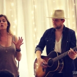 Native Run's Rachel Beauregard and Bryan Dawley performing at our house party.