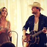 Native Run's Rachel Beauregard and Bryan Dawley performing at our house party.