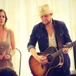Native Run's Rachel Beauregard and Bryan Dawley performing at our house party.