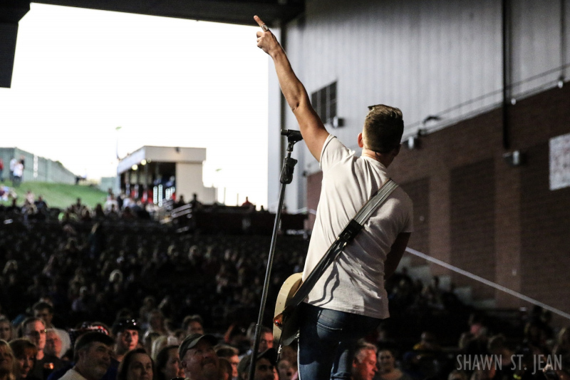 Chase Bryant opening for Brad Paisley in Hartford on August 6, 2017 / Photo by Shawn St. Jean