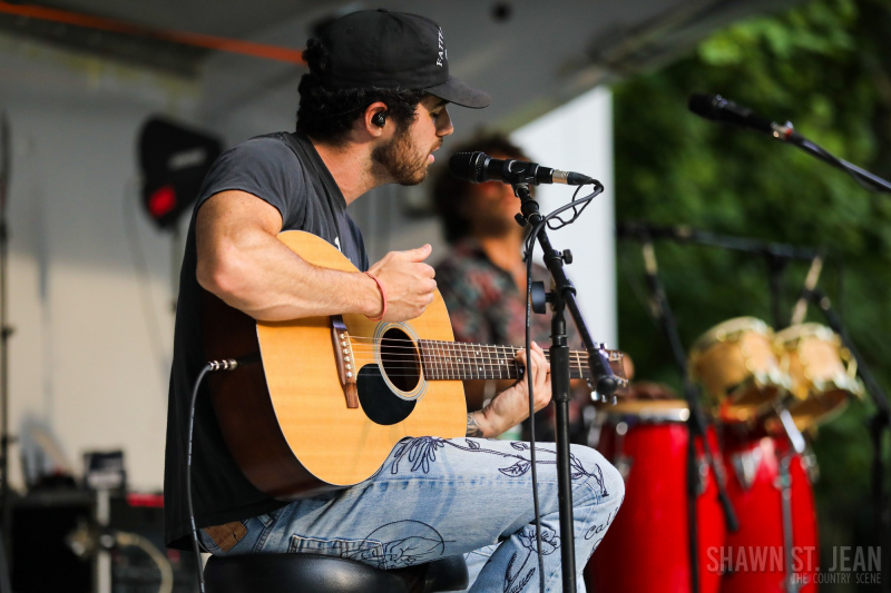 Dylan Hartigan opening for Maggie Rose in New Haven CT on July 22, 2021 at CT Folk's 'Folk at the Edge' concert series. Photo by Shawn St. Jean