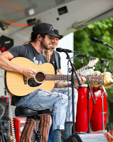 Dylan Hartigan opening for Maggie Rose in New Haven CT on July 22, 2021 at CT Folk's 'Folk at the Edge' concert series. Photo by Shawn St. Jean