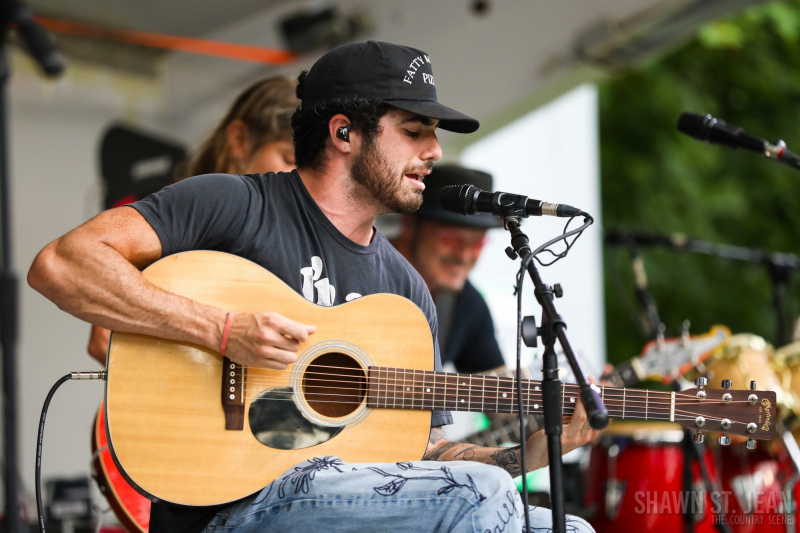 Dylan Hartigan opening for Maggie Rose in New Haven CT on July 22, 2021 at CT Folk's 'Folk at the Edge' concert series. Photo by Shawn St. Jean