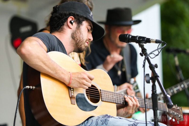 Dylan Hartigan opening for Maggie Rose in New Haven CT on July 22, 2021 at CT Folk's 'Folk at the Edge' concert series. Photo by Shawn St. Jean