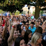 The crowd was fired up for Easton Corbin at Alive at Five in Stamford CT on August 4, 2016.