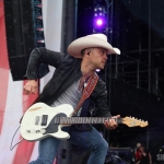 Justin Moore at FarmBorough Festival in New York City on June 27, 2015. Justin Moore at FarmBorough Festival in New York City on June 27, 2015.