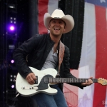 Justin Moore at FarmBorough Festival in New York City on June 27, 2015. Justin Moore at FarmBorough Festival in New York City on June 27, 2015.