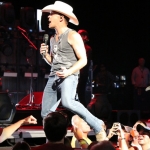 Justin Moore opening for Brad Paisley at the Xfinity Theatre in Hartford CT on July 25, 2015.