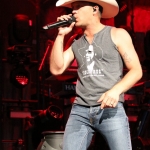 Justin Moore opening for Brad Paisley at the Xfinity Theatre in Hartford CT on July 25, 2015.