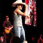 Justin Moore opening for Brad Paisley at the Xfinity Theatre in Hartford CT on July 25, 2015.