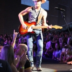 Justin Moore opening for Brad Paisley at the Xfinity Theatre in Hartford CT on July 25, 2015.