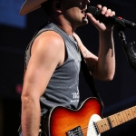 Justin Moore opening for Brad Paisley at the Xfinity Theatre in Hartford CT on July 25, 2015.