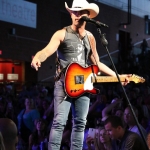 Justin Moore opening for Brad Paisley at the Xfinity Theatre in Hartford CT on July 25, 2015.