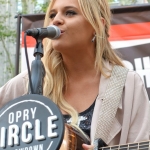Kelsea Ballerini performing in Bryant Park NYC on September 9, 2015.