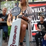 Kelsea Ballerini performing in Bryant Park NYC on September 9, 2015.