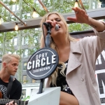 Kelsea Ballerini performing in Bryant Park NYC on September 9, 2015.