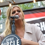 Kelsea Ballerini performing in Bryant Park NYC on September 9, 2015.