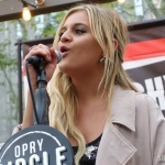 Kelsea Ballerini performing in Bryant Park NYC on September 9, 2015.