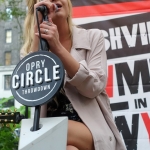 Kelsea Ballerini performing in Bryant Park NYC on September 9, 2015.