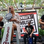 Kelsea Ballerini performing in Bryant Park NYC on September 9, 2015.