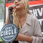 Kelsea Ballerini performing in Bryant Park NYC on September 9, 2015.