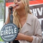 Kelsea Ballerini performing in Bryant Park NYC on September 9, 2015.