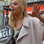 Kelsea Ballerini performing in Bryant Park NYC on September 9, 2015.