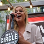 Kelsea Ballerini performing in Bryant Park NYC on September 9, 2015.