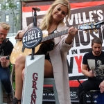 Kelsea Ballerini performing in Bryant Park NYC on September 9, 2015.