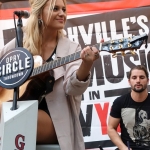 Kelsea Ballerini performing in Bryant Park NYC on September 9, 2015.