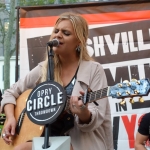 Kelsea Ballerini performing in Bryant Park NYC on September 9, 2015.
