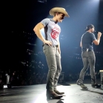 Luke Bryan with Dustin Lynch at Mohegan Sun on the 2016 Kill The Lights Tour, February 27, 2016.