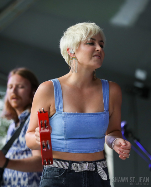 Maggie Rose with Them Vibes at CT Folk's 'Folk at the Edge' concert series in New Haven CT on July 22, 2021. Photo by Shawn St. Jean