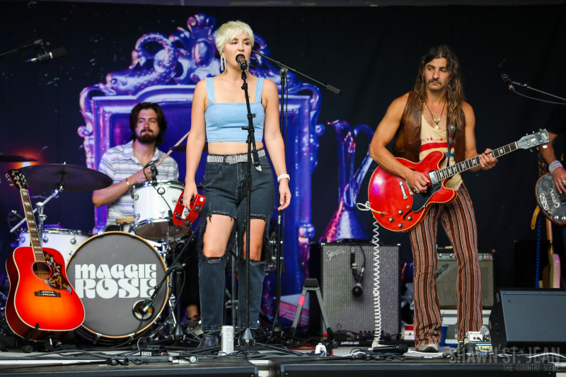 Maggie Rose with Them Vibes at CT Folk's 'Folk at the Edge' concert series in New Haven CT on July 22, 2021. Photo by Shawn St. Jean