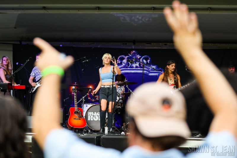 Maggie Rose with Them Vibes at CT Folk's 'Folk at the Edge' concert series in New Haven CT on July 22, 2021. Photo by Shawn St. Jean