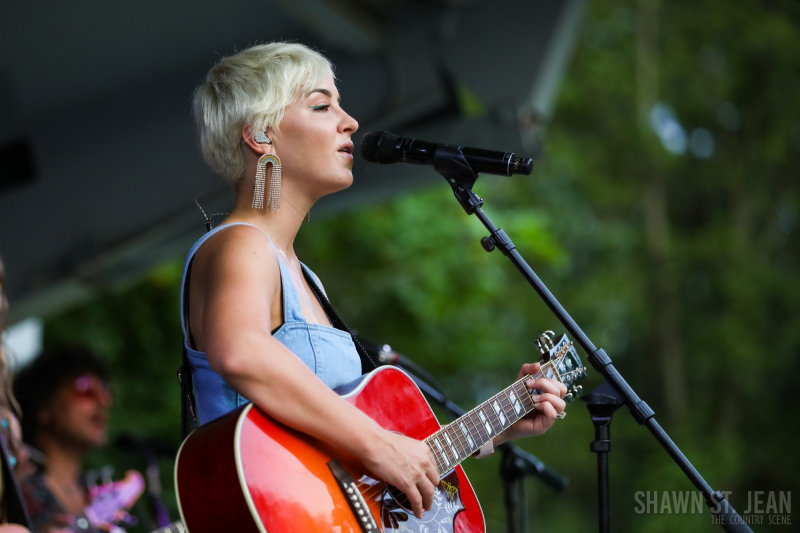Maggie Rose with Them Vibes at CT Folk's 'Folk at the Edge' concert series in New Haven CT on July 22, 2021. Photo by Shawn St. Jean