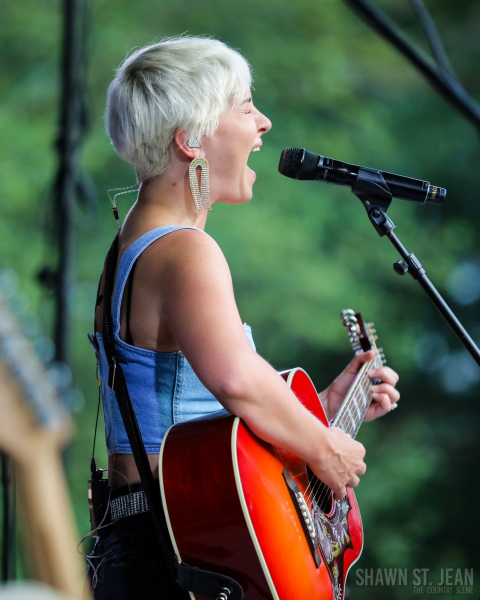 Maggie Rose with Them Vibes at CT Folk's 'Folk at the Edge' concert series in New Haven CT on July 22, 2021. Photo by Shawn St. Jean