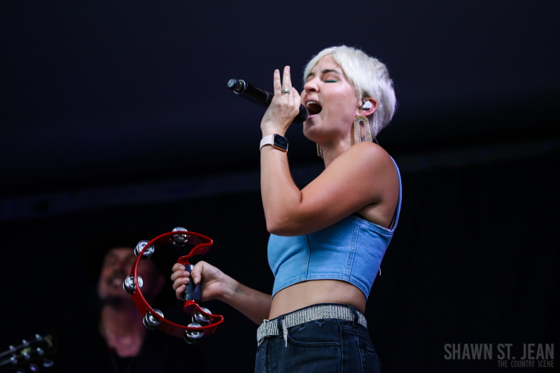 Maggie Rose with Them Vibes at CT Folk's 'Folk at the Edge' concert series in New Haven CT on July 22, 2021. Photo by Shawn St. Jean