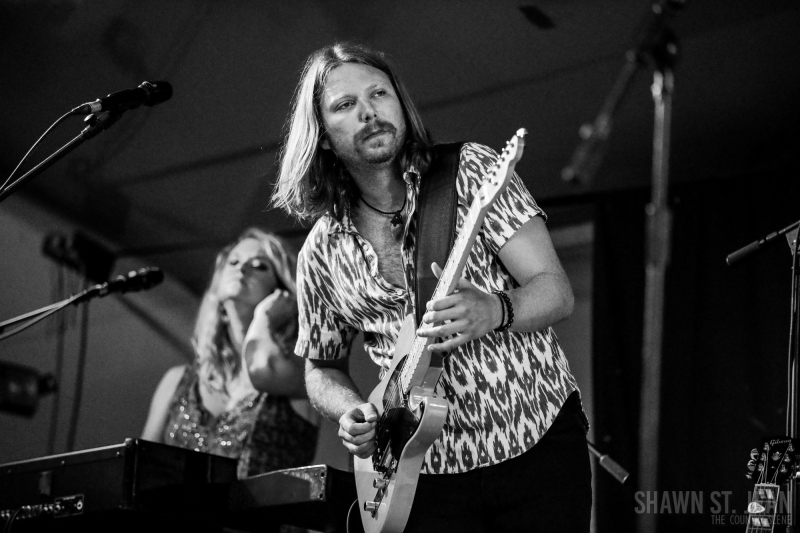 Maggie Rose with Them Vibes at CT Folk's 'Folk at the Edge' concert series in New Haven CT on July 22, 2021. Photo by Shawn St. Jean