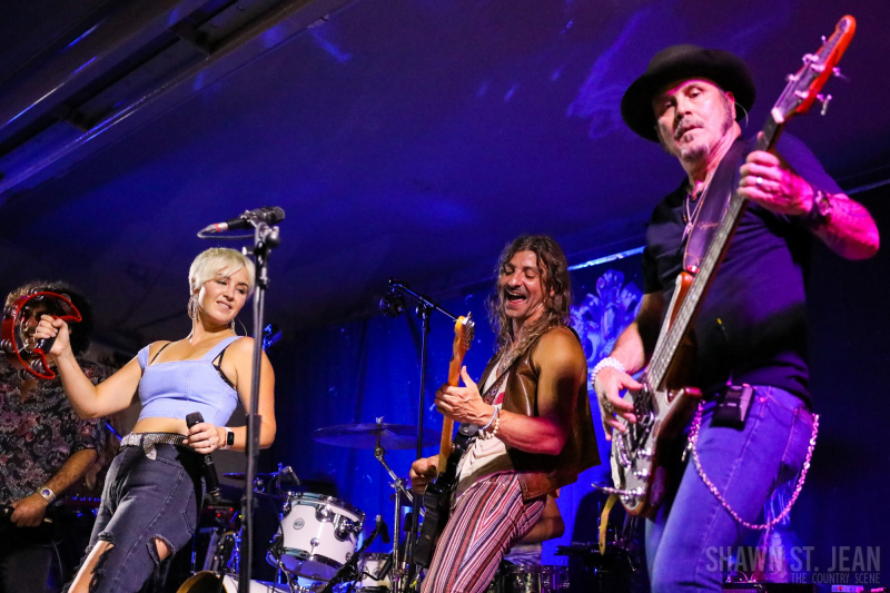 Maggie Rose with Them Vibes at CT Folk's 'Folk at the Edge' concert series in New Haven CT on July 22, 2021. Photo by Shawn St. Jean