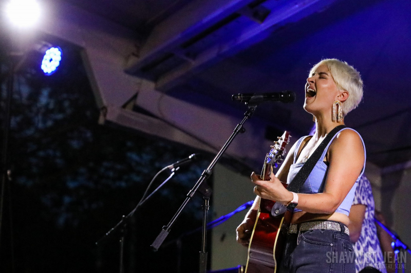 Maggie Rose with Them Vibes at CT Folk's 'Folk at the Edge' concert series in New Haven CT on July 22, 2021. Photo by Shawn St. Jean