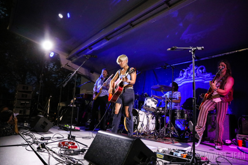 Maggie Rose with Them Vibes at CT Folk's 'Folk at the Edge' concert series in New Haven CT on July 22, 2021. Photo by Shawn St. Jean