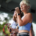 Maggie Rose with Them Vibes at CT Folk's 'Folk at the Edge' concert series in New Haven CT on July 22, 2021. Photo by Shawn St. Jean