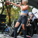 Maggie Rose with Them Vibes at CT Folk's 'Folk at the Edge' concert series in New Haven CT on July 22, 2021. Photo by Shawn St. Jean