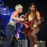 Maggie Rose with Them Vibes at CT Folk's 'Folk at the Edge' concert series in New Haven CT on July 22, 2021. Photo by Shawn St. Jean
