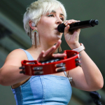 Maggie Rose with Them Vibes at CT Folk's 'Folk at the Edge' concert series in New Haven CT on July 22, 2021. Photo by Shawn St. Jean